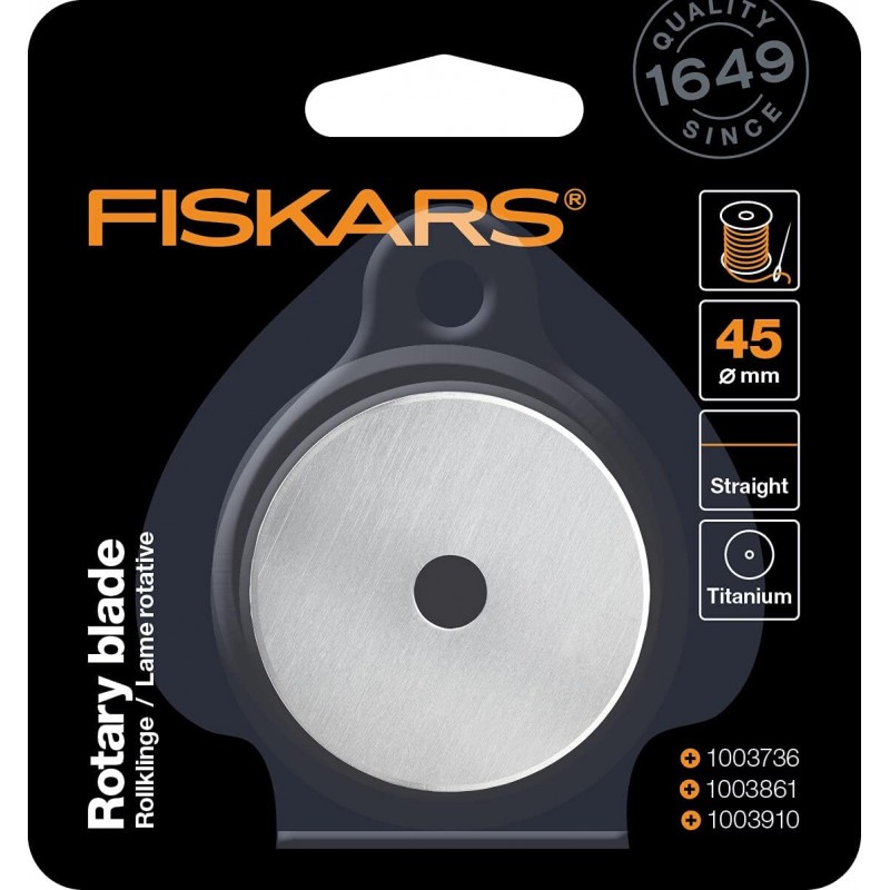 Fiskars 티타늄 로터리 블레이드 45mm 절단용 티타늄 카바이드 롤러 블레이드 1003909