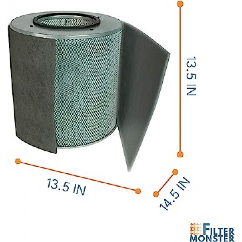 Austin Air Healthmate와 호환 가능한 사전 필터가 있는 교체용 HEPA 필터 키트- Filter-Monster