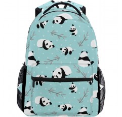 소년 소녀, 초등학교 배낭을 위한 팬더 곰 벡터 배낭 책가방