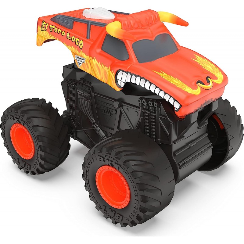 Monster Jam, 2팩 공식 Grave Digger 및 El Toro Loco Clip & Flip Monster Trucks, 1:43 스케일