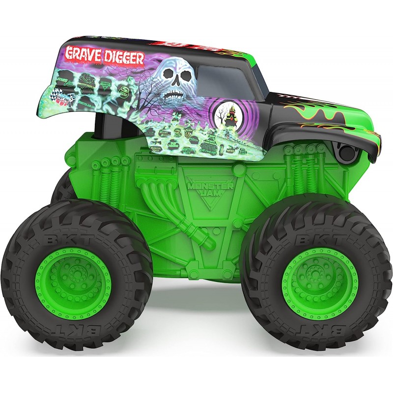 Monster Jam, 2팩 공식 Grave Digger 및 El Toro Loco Clip & Flip Monster Trucks, 1:43 스케일