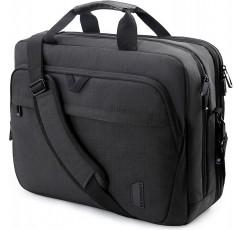 18.4인치 노트북 가방, BAGSMART 확장형 서류 가방 블랙