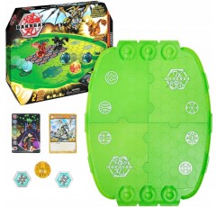 Bakugan Evo Battle Arena, 독점 Leonidas Bakugan, 카드 2장 및 BakuCores, 네온 게임 보드 포함