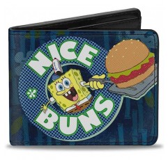 SpongeBob SquarePants 남성용 버클 다운 PU 지갑 멀티 컬러 4.0 x 3.5 US