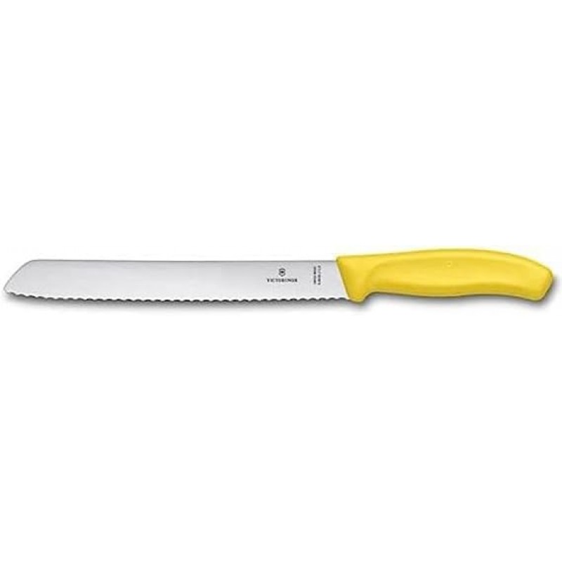 Victorinox Swiss Classic 빵칼 톱니 모양 가장자리 21cm 노란색 블리스터