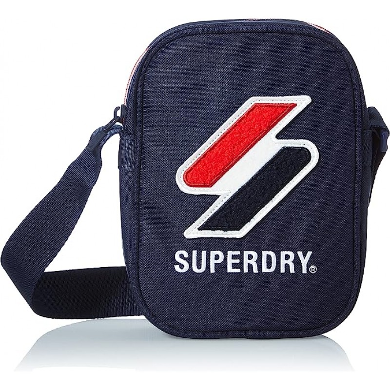 Superdry 남성용 스포츠 스타일 사이드 숄더백 딥 네이비 원사이즈