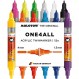 Molotow One4All 아크릴 트윈 마커 메인 키트 선 폭 1.5mm 및 4.0mm 영구 마커 12개 팩