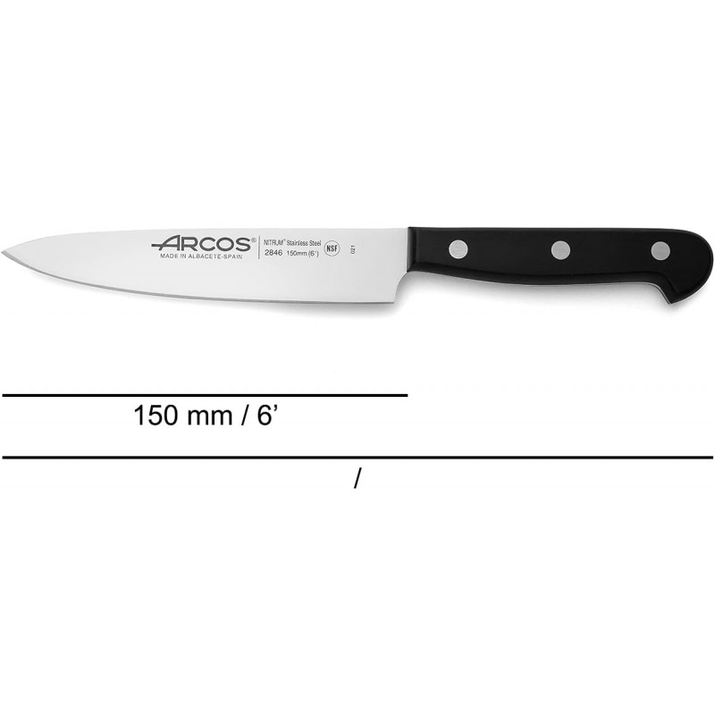 ARCOS Chef Knife 셰프 나이프 주방 나이프 6인치 블레이드 150mm 블랙