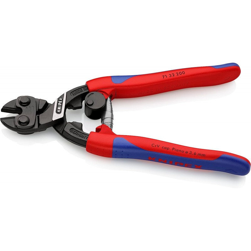 Knipex CoBolt 71 32 200 콤팩트 소형 볼트 커터(200mm) 검정 도색 처리 직선 커팅 엣지