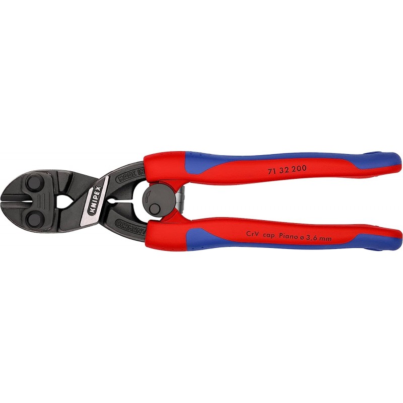 Knipex CoBolt 71 32 200 콤팩트 소형 볼트 커터(200mm) 검정 도색 처리 직선 커팅 엣지