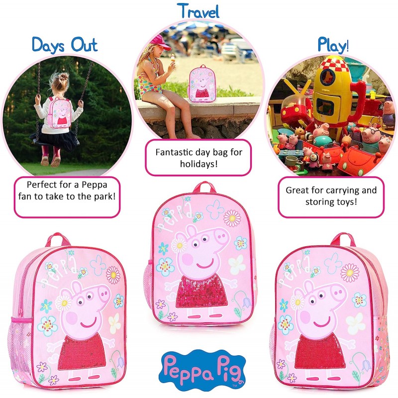 Peppa Pig 어린이 배낭 여아 학교 가방 유치원 배낭 어린이용 핑크