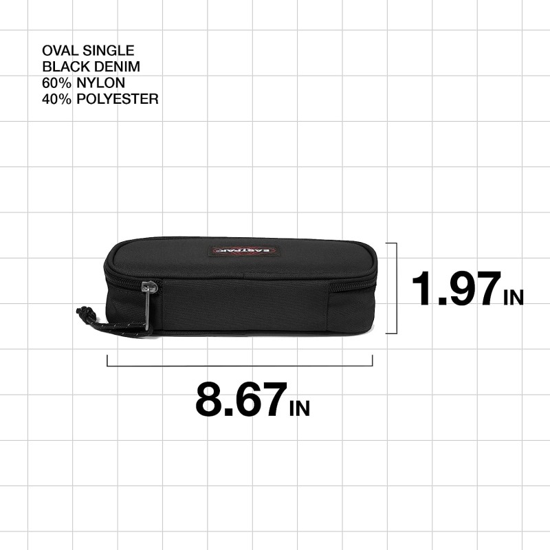 EASTPAK 이스트팩 오벌 싱글 필통 22cm 원사이즈 블랙