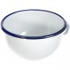 IBILI 903814 에나멜 스틸 손잡이가 있는 그릇 화이트/블루 14cm