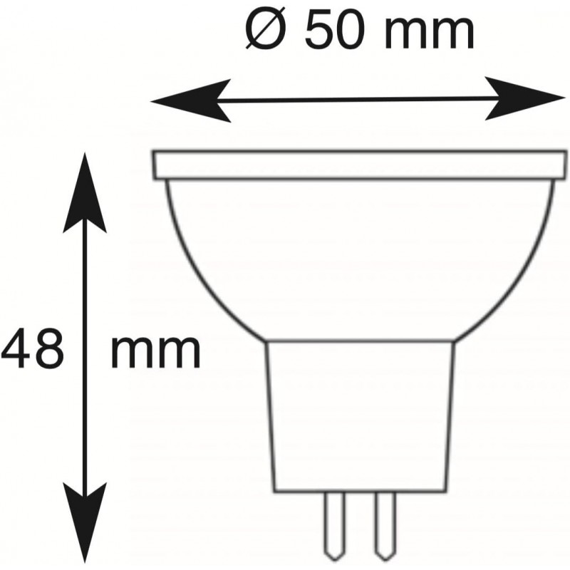 Greenandco LED 스포트라이트 전구 6W 2700K 360lm 110° 웜화이트 12V 10개 1팩