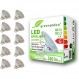 Greenandco LED 스포트라이트 전구 6W 2700K 360lm 110° 웜화이트 12V 10개 1팩