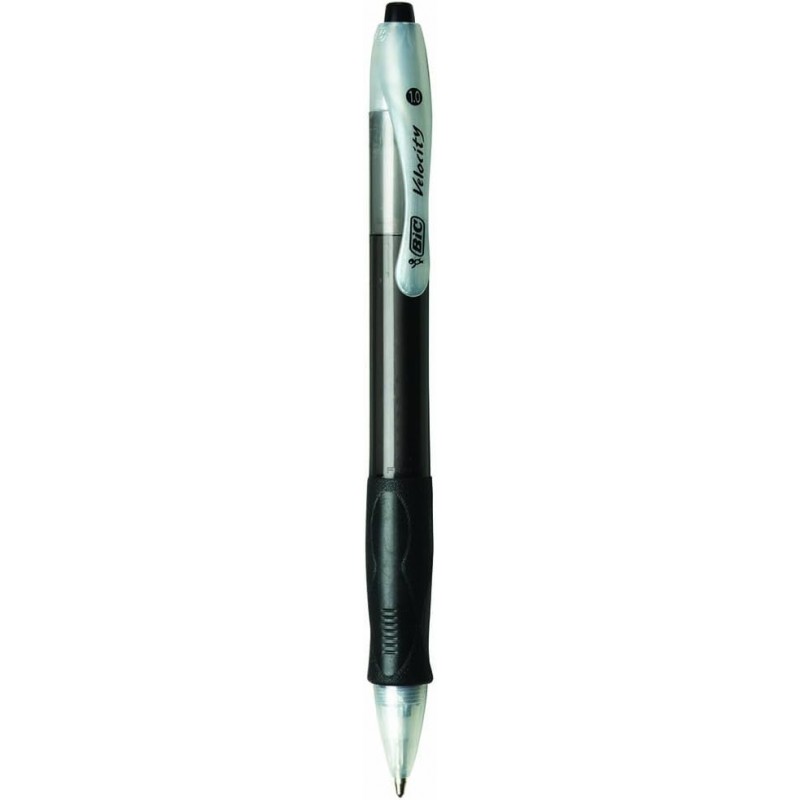 BIC Velocity 개폐식 볼펜, 미디엄 포인트(1.0mm), 블랙, 36개