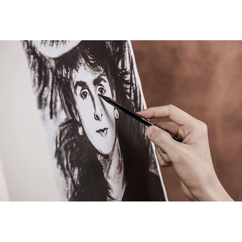 Mont Marte Charcoal Pencils 드로잉 숯 스케치 목탄 연필 세트 블랙 3피스