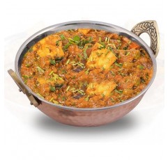Shalinindia 카라히 인도 서빙 요리 - 2피스 구리 그릇 세트