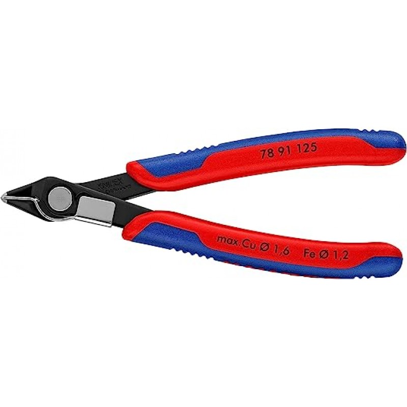 KNIPEX 전자식 슈퍼 닙(125mm) 다중 구성요소 슬리브로 광택 처리 78 91 125