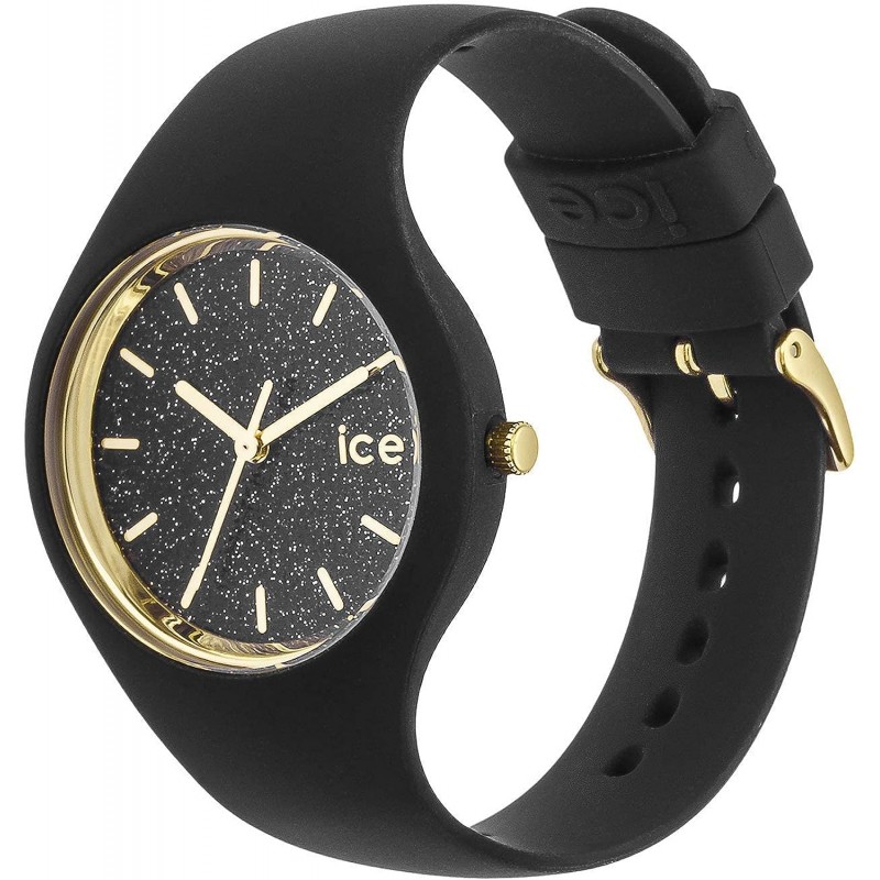 Ice-Watch 001349 ICE 반짝이 블랙 - 실리콘 스트랩이 있는 여성용 시계 34mm