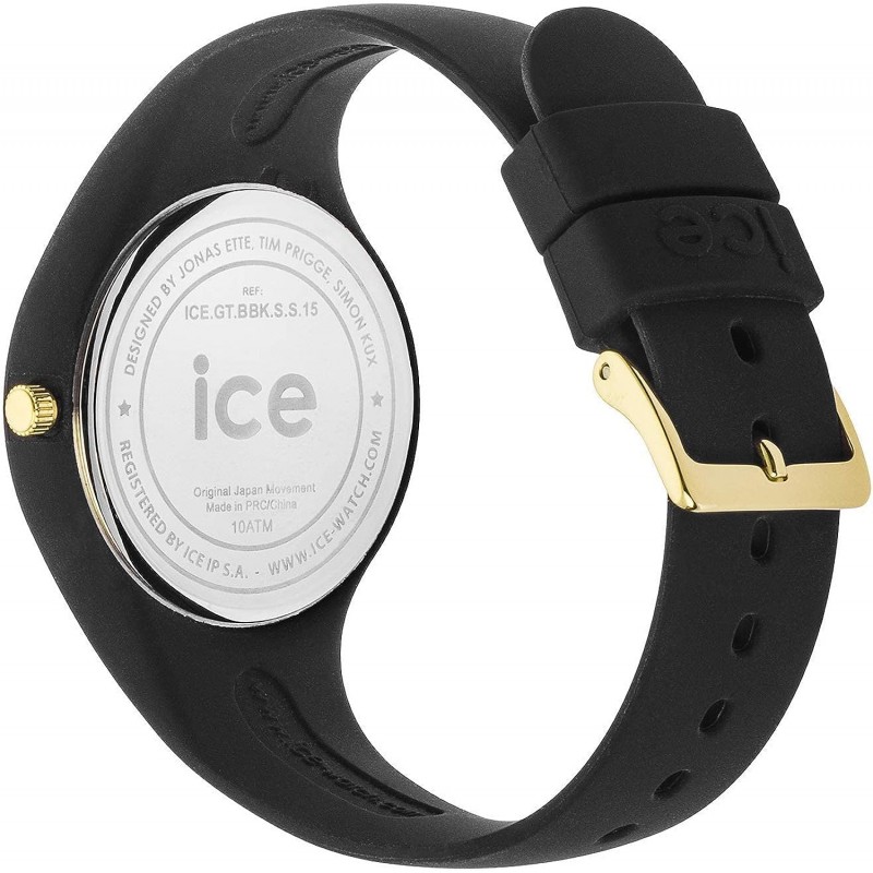 Ice-Watch 001349 ICE 반짝이 블랙 - 실리콘 스트랩이 있는 여성용 시계 34mm