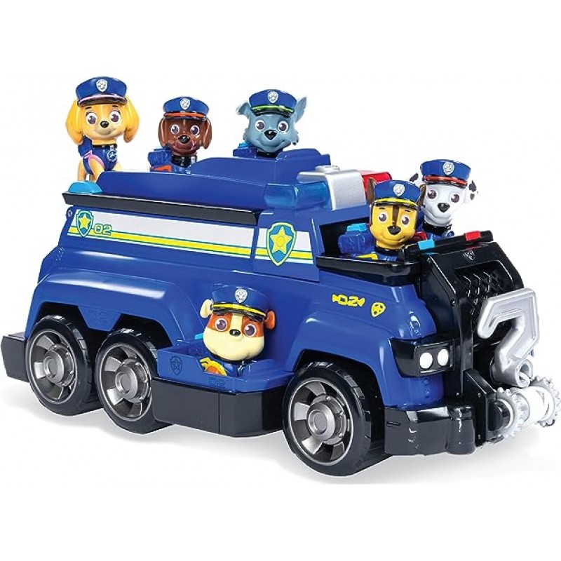 Paw Patrol 6052956 체이스의 총 팀 구조 경찰 차량 피규어