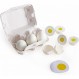 Hape EGG CARTON 껍질을 벗긴 단단한 완숙 계란 3개 계란 후라이 3개 교육용 장난감