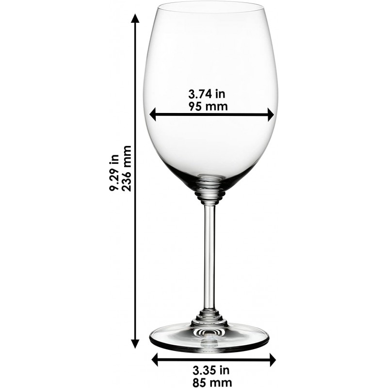 리델 와인 시리즈 카베르네/메를로 글래스, 2개 세트, 투명