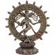 힌두교 춤 Shiva Nataraja in Wheel 동상 청동 마감 장식 20cm 9인치