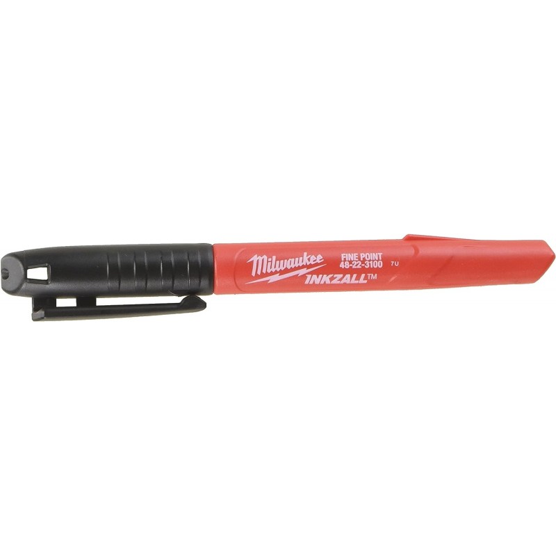 Milwaukee 48-22-3100 Inkzall Jobsite 파인 포인트 블랙 유성 마커 12개 팩