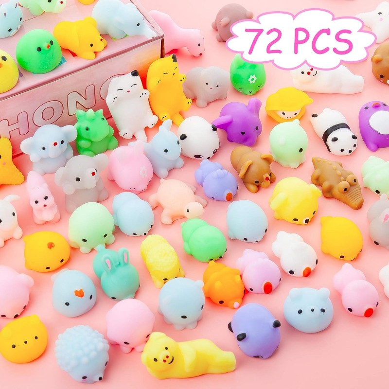 YIHONG Kawaii Squishies, 어린이 파티를위한 쫀득쫀득한 떡 장난감 72개 팩