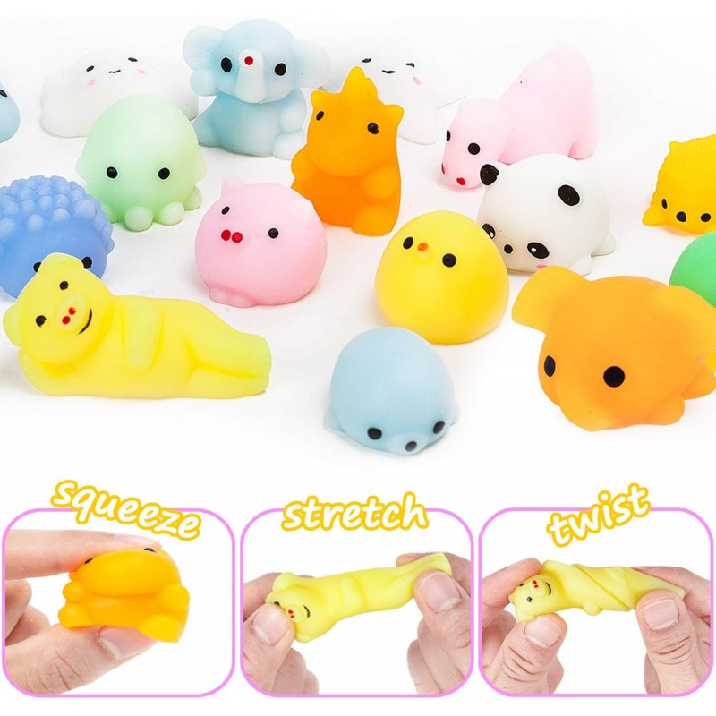 YIHONG Kawaii Squishies, 어린이 파티를위한 쫀득쫀득한 떡 장난감 72개 팩