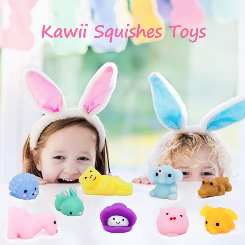 YIHONG Kawaii Squishies, 어린이 파티를위한 쫀득쫀득한 떡 장난감 72개 팩