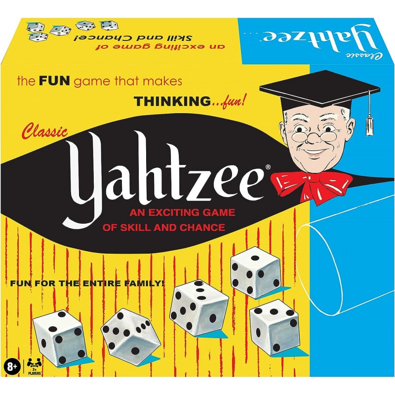 클래식 Yahtzee, 8세 이상을 위한 신나는 기술 및 기회 게임