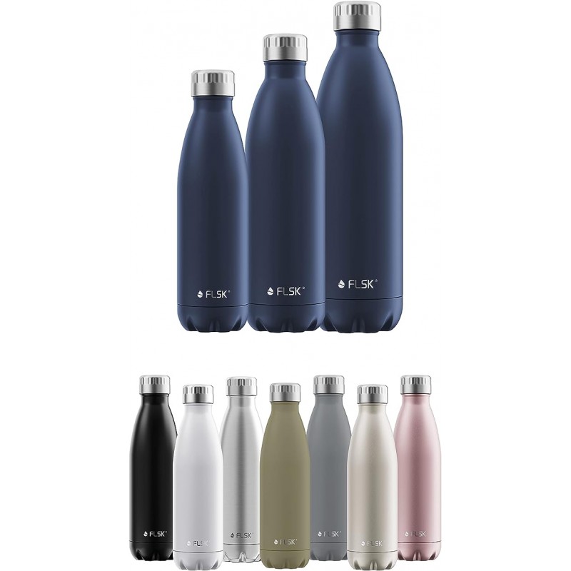 FLSK 스테인리스 스틸 물병 500ml 탄산에 적합 18h 고온 24h 저온 유지 BPA 프리