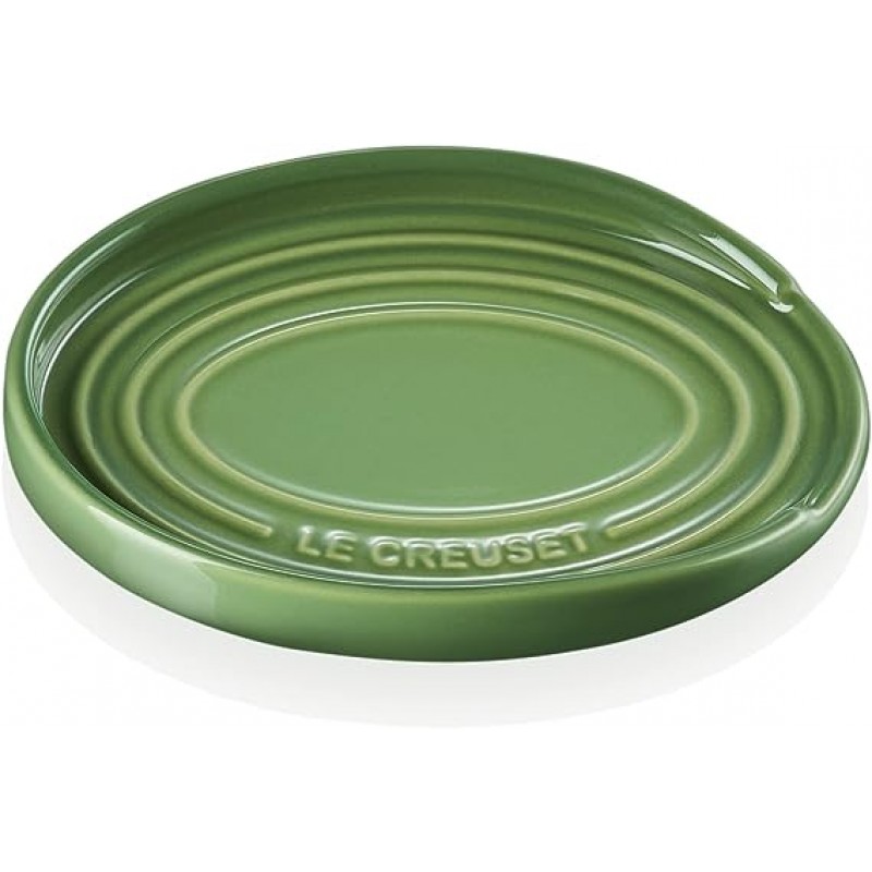 Le Creuset 르쿠르제 타원형 스푼 레스트 받침대 대나무 그린 16cm