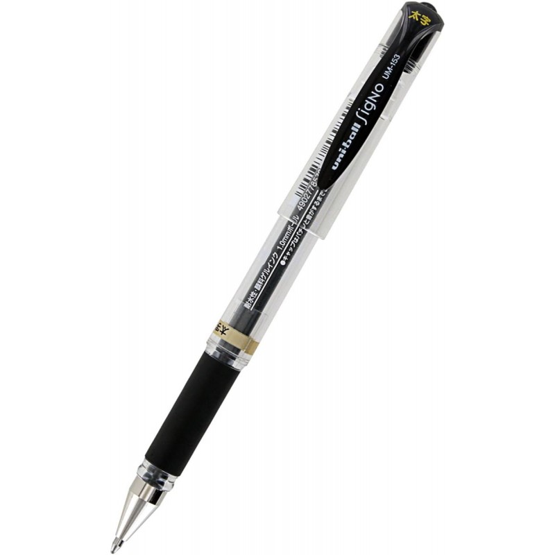Uni-Ball Signo UM-153 젤 잉크 롤러볼 펜, 1.0mm, 블랙 잉크, 6개 팩