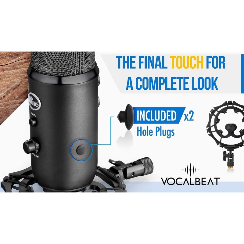 Vocalbeat Blue Yeti 마이크 쇼크 마운트 마이크 홀더-Blue Yeti 붐 암 마이크 스탠드와 호환 가능