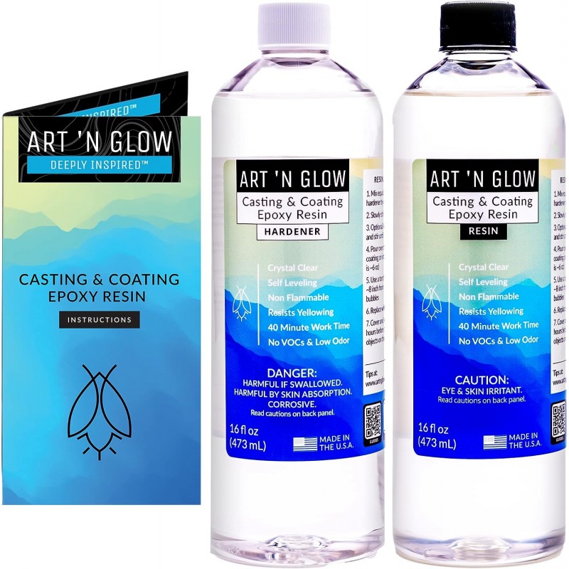 Art ‘N Glow Epoxy Resin for Clear Casting and Coating- 473ml 키트