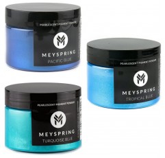 MEYSPRING Blue Mica Powder Bundle 에폭시 청색 수지 안료 분말