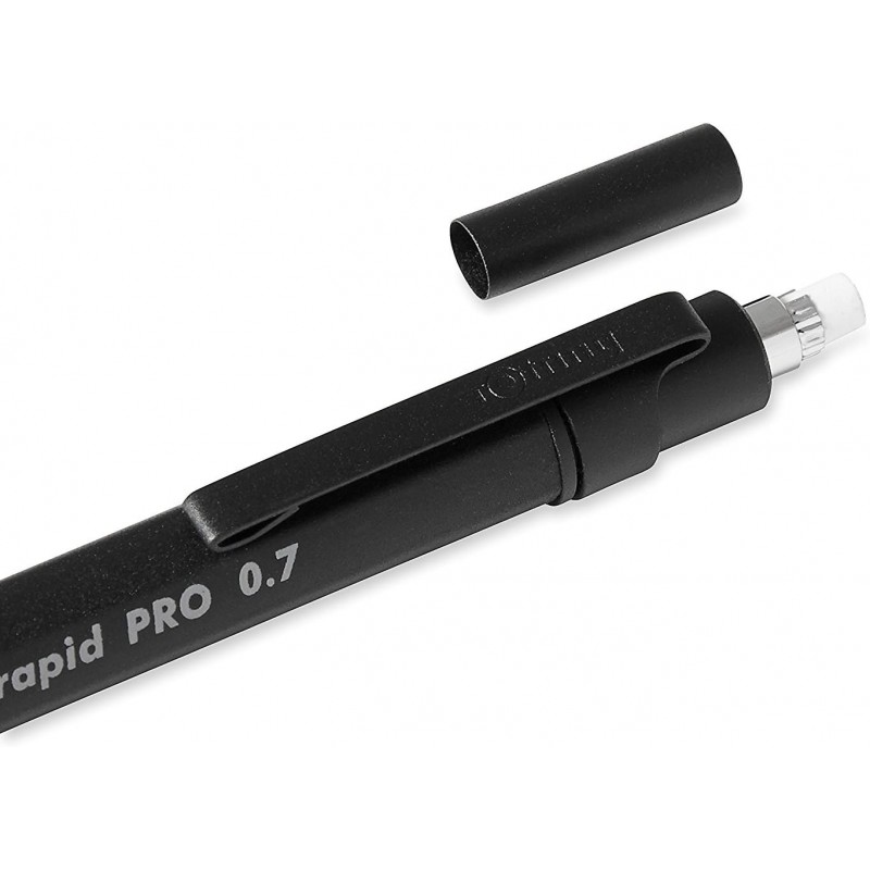 rOtring Rapid Pro 샤프 펜슬, HB 0.7mm, 매트 블랙 풀메탈 배럴