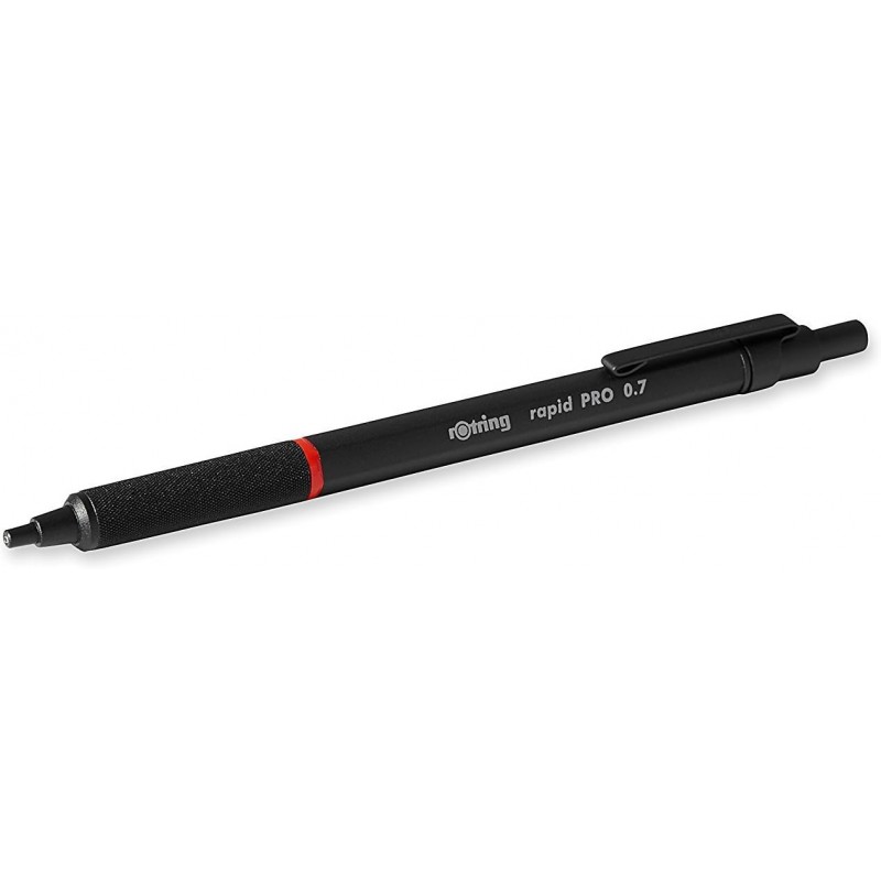 rOtring Rapid Pro 샤프 펜슬, HB 0.7mm, 매트 블랙 풀메탈 배럴