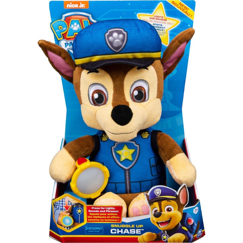 Paw Patrol, 손전등과 소리가 포함된 체이스 플러시 천을 꼭 안아주세요