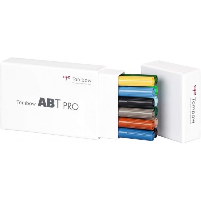 Tombow 톰보우 ABTP-12P-4 마커 ABT PRO 두가지 팁 가로 색상