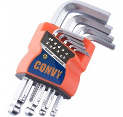 Convy GJ-0052 알렌 렌치 세트, 암 볼 엔드가 있는 육각 키 9개 세트