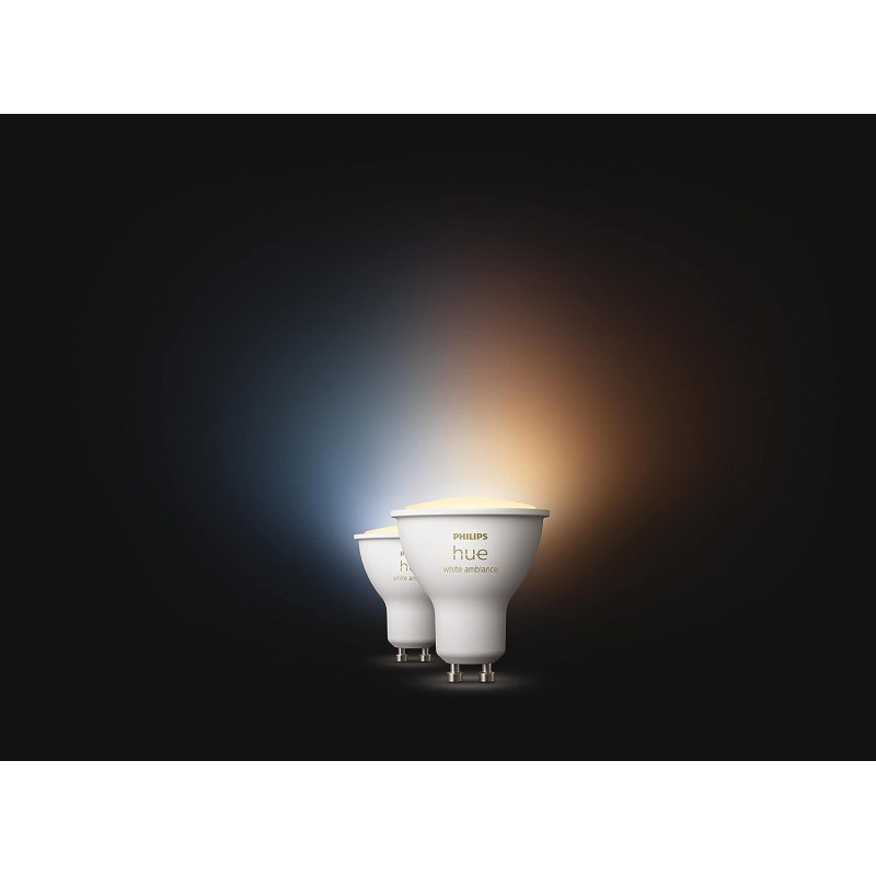 Philips Hue 필립스 휴 화이트 앰비언스 스마트 전구 2팩 [GU10 스팟] 블루투스 탑재