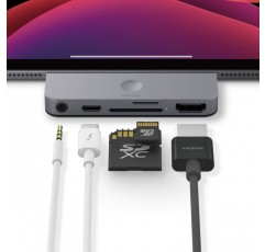 ELAGO Apple iPad 및 기타 USB-C 장치와 호환되는 알루미늄 Type-C 포켓 프로 허브 어댑터