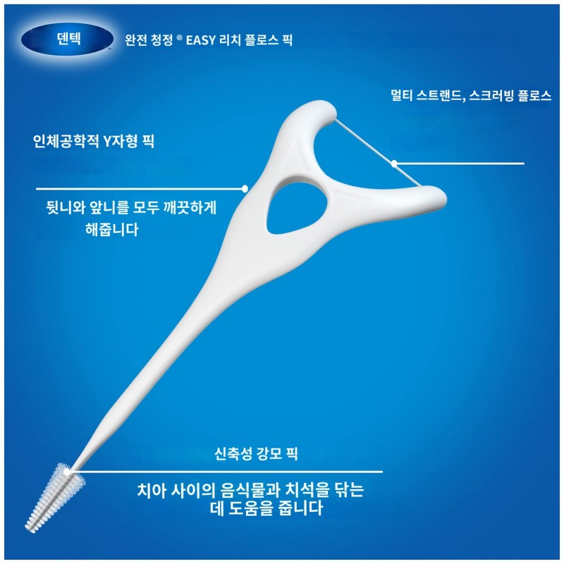 DenTek 컴플리트 클린 이지 리치 치실 픽, 구강 세정제 폭발 맛, 75개(6개 팩)