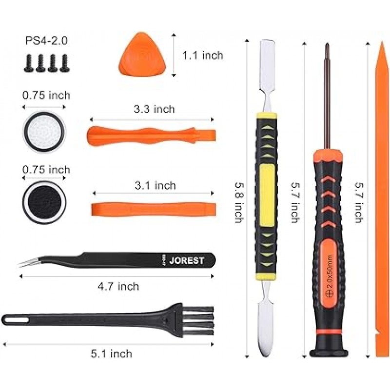 PS3 PS4 PS5용 JOREST 수리 키트, 콘솔용 청소 도구가 포함된 19개