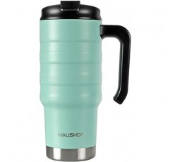HAUSHOF 단열 보온 머그 700 ml 여행, 자동차, 사무실, BPA 프리용 뚜껑과 손잡이 포함